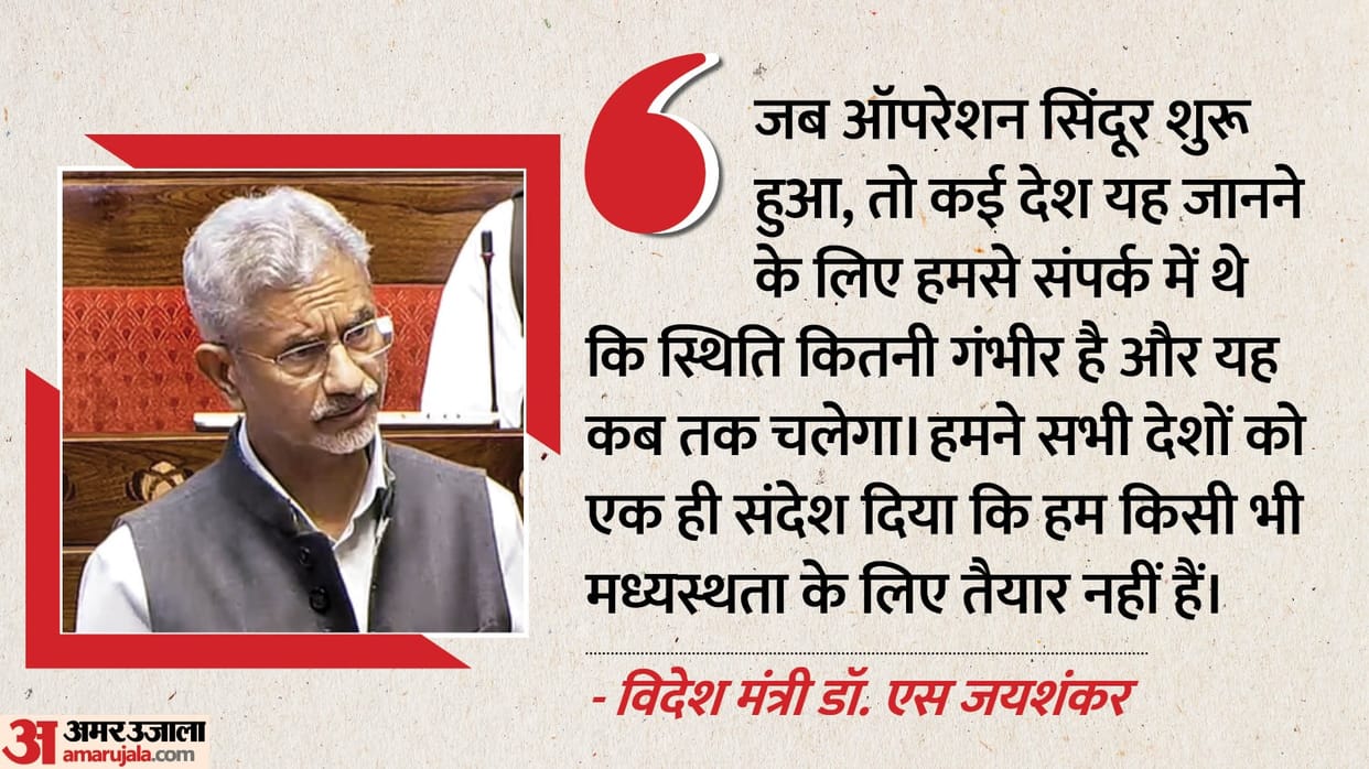 foreign minister s jaishankar in rajya sabha target congress on donald trump ceasefire claim
