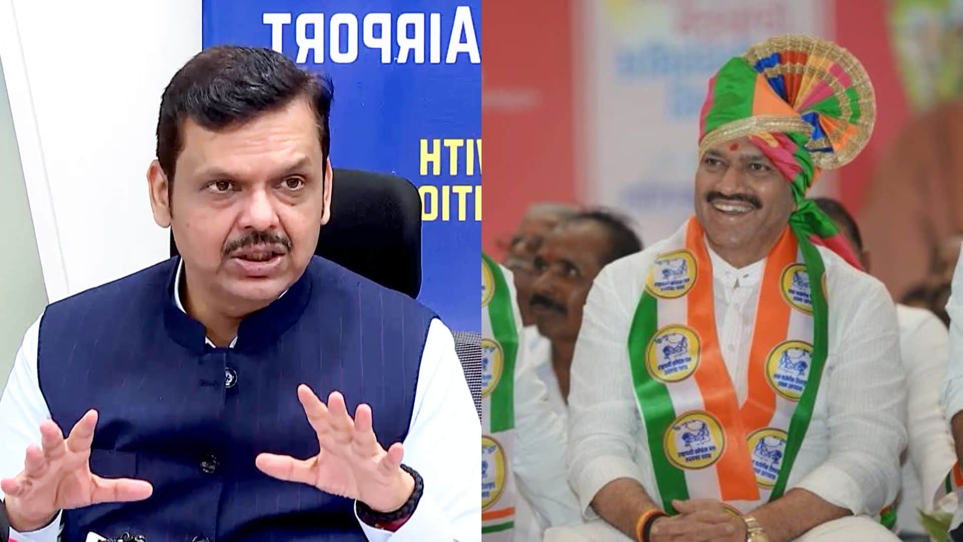 महाराष्ट्र के मुख्यमंत्री देवेंद्र फडणवीस और एनसीपी (एसपी) के अध्यक्ष शशिकांत शिंदे