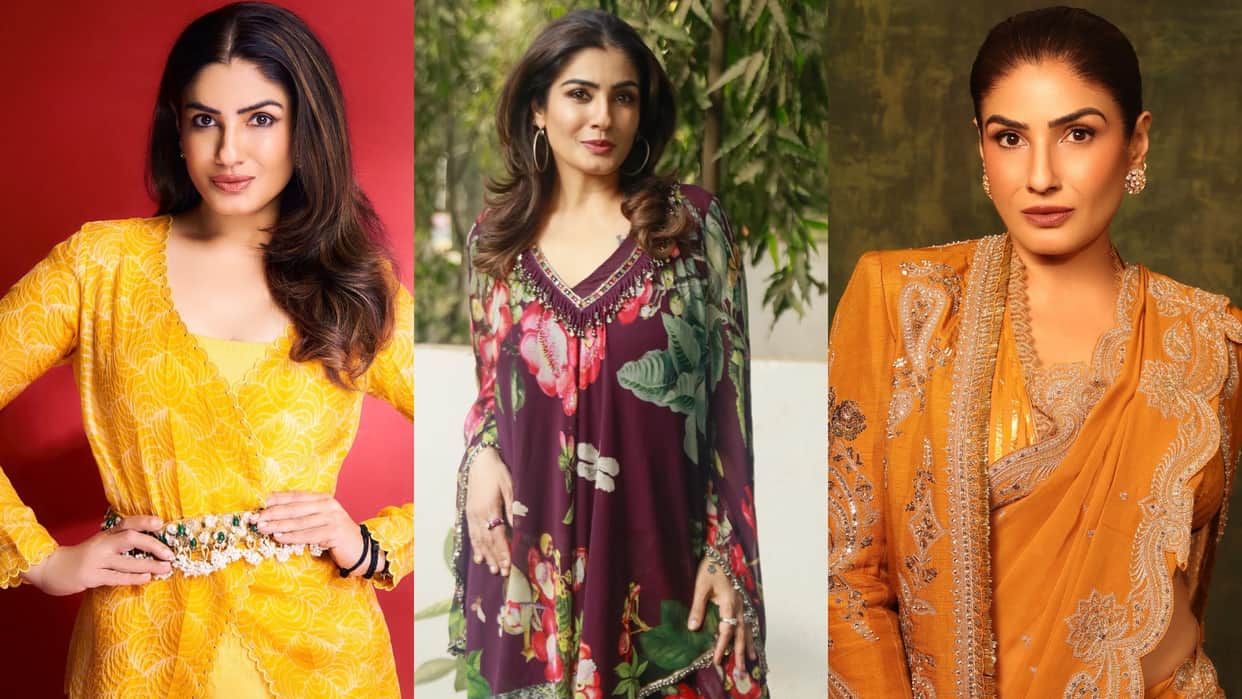 Raveena Tandon Inspired Traditional Looks for Rakhi Raksha Bandhan 2025 outfit ideas