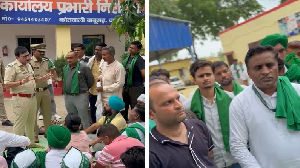 BKU staged sit in police station accusing inspector of misbehaving