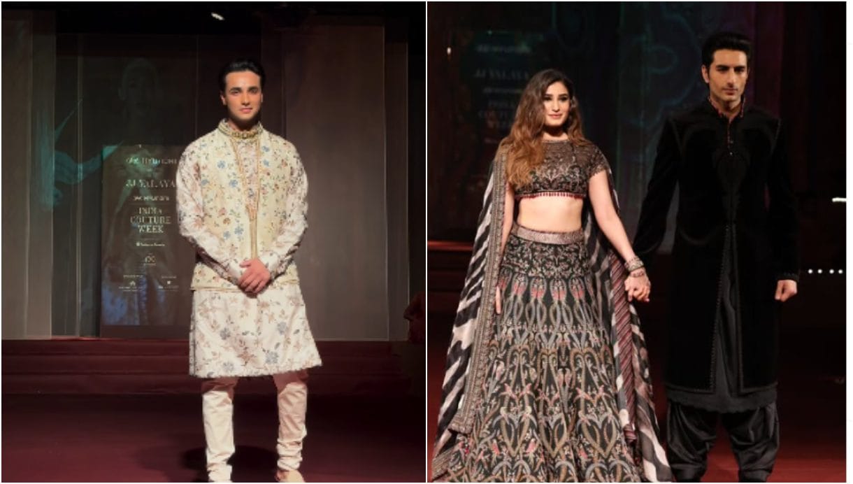 abhishek sharma icc t20 number 1 cricketer walks india couture week 2025 grand finale