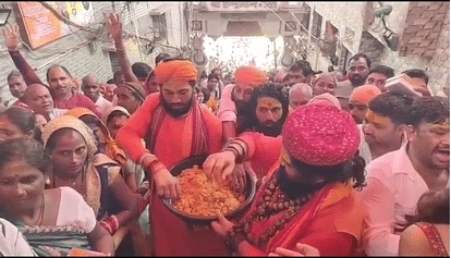 Celebration Hanumangarhi Acquittal Malegaon Blast Accused Laddus Distributes Amon Devotees