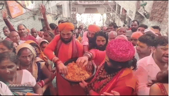 Celebration Hanumangarhi acquittal Malegaon blast accused laddus distributed among devotees