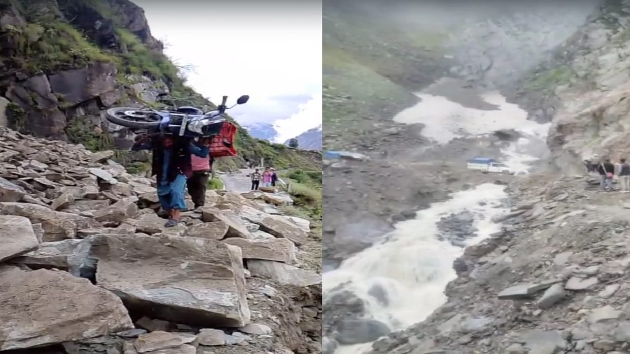 Himachal Weather: many roads blocked due to landslides, alert for heavy rain for seven days in many parts