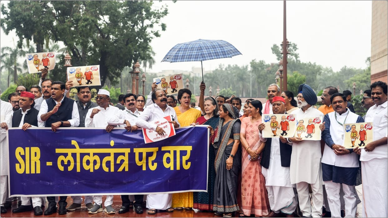 INDIA bloc parties to continue protest against SIR; to hold march to EC office: Sources