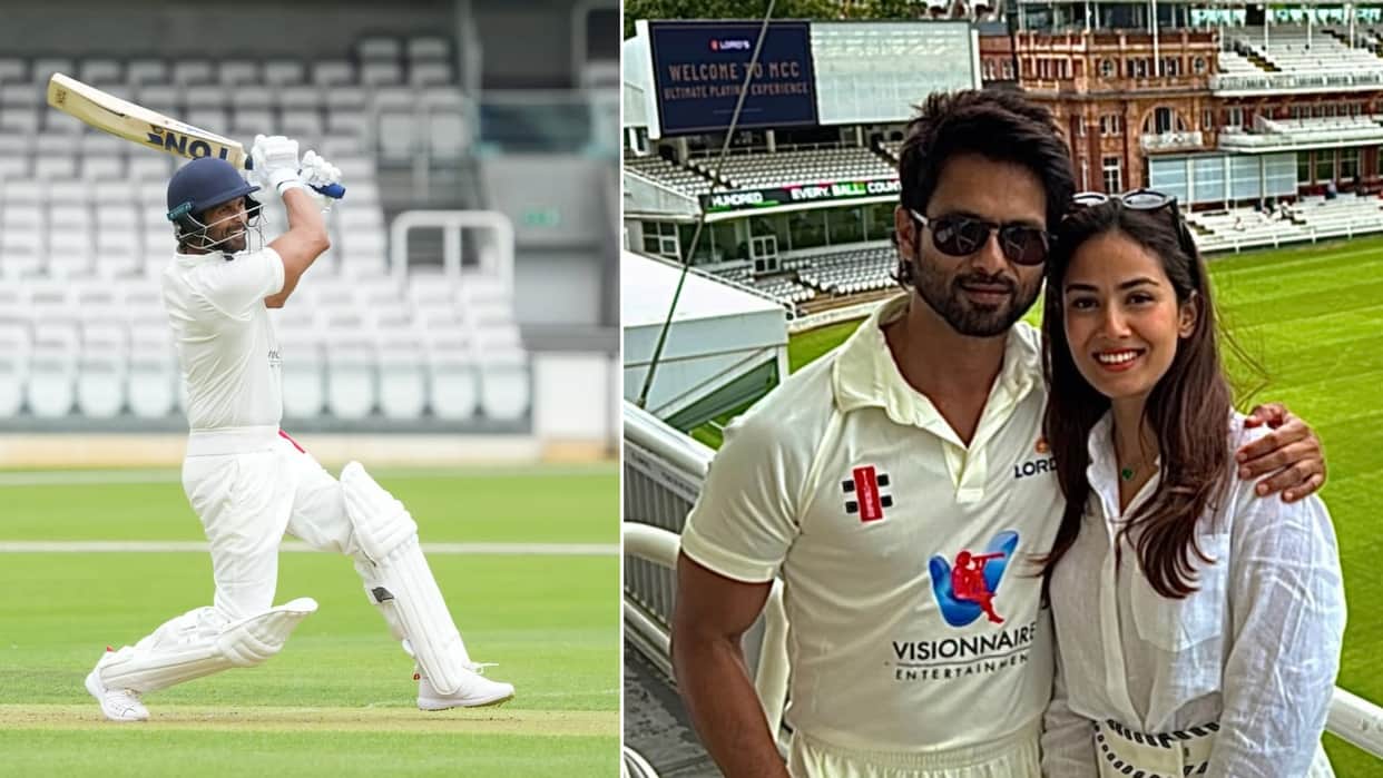 Shahid Kapoor enjoys cricket day out at Lords Cricket Ground in London wife Mira Rajput cheers for him