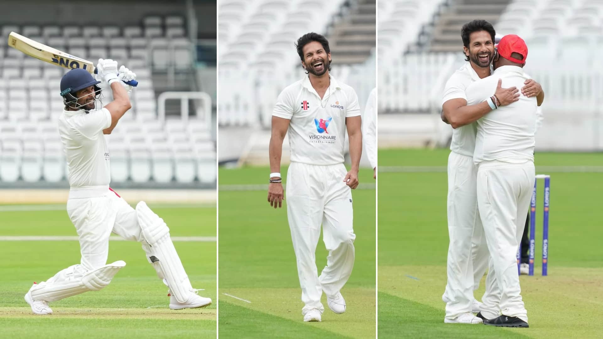 Shahid Kapoor enjoys cricket day out at Lords Cricket Ground in London wife Mira Rajput cheers for him