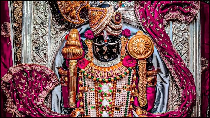 जन्माष्टमी पर सोने-चांदी के तार से बना द्वारकाधीश का भव्य वाघा, भक्तों को अद्भुत सौंदर्य के दर्शन