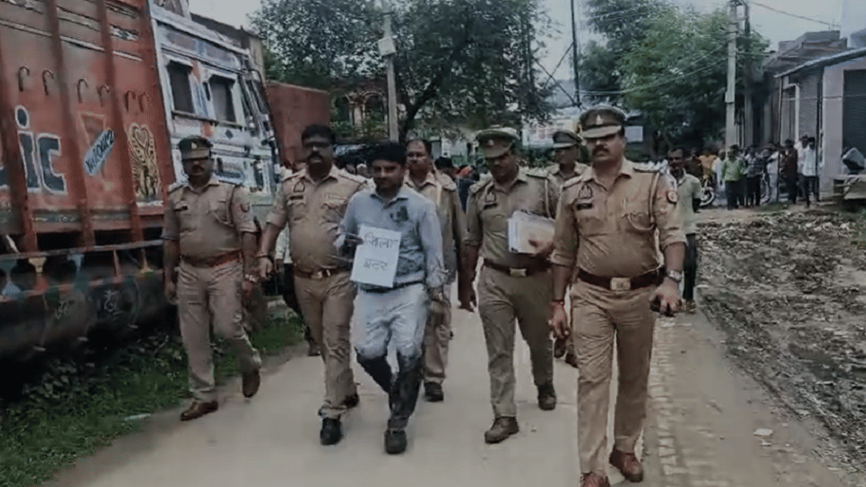 Pradhan district expelled with drums and cymbals