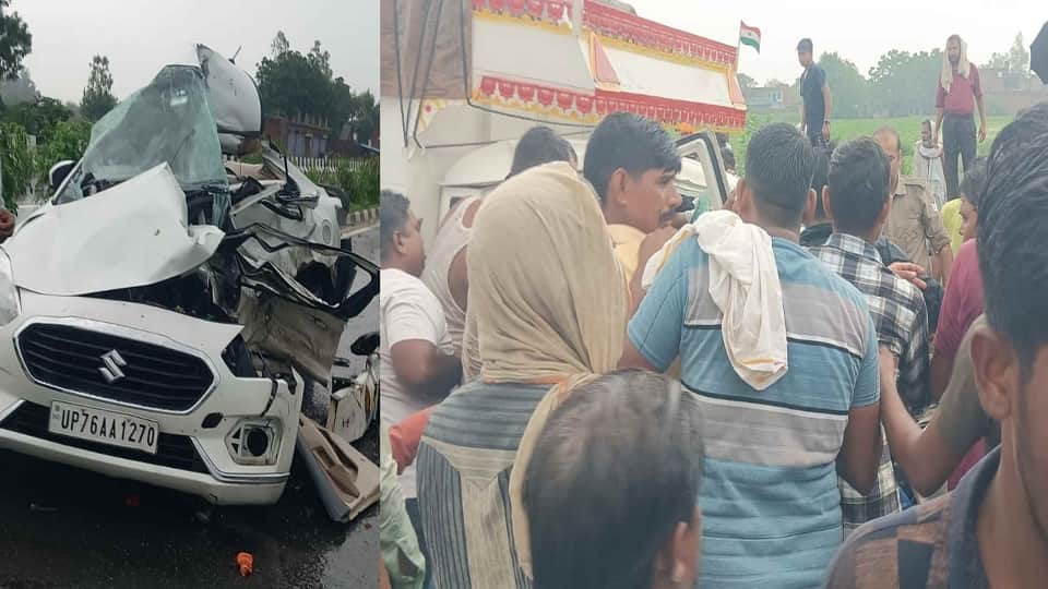 Five people died in Mainpuri road accident pregnant Pooja also lost her child in her womb
