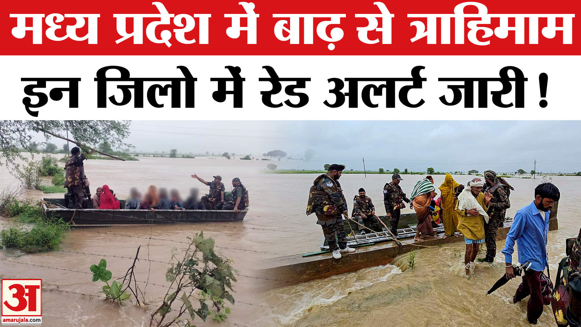 MP Heavy Rainfall Updates : मध्य प्रदेश में भीषण बारिश से बाढ़ का कहर जारी ,कई जिलों में रेड अलर्ट!