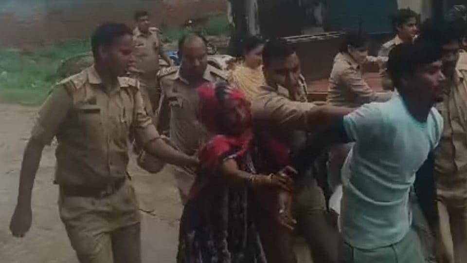 Ruckus in Ambedkar Park in Shahgarh, Akrabad