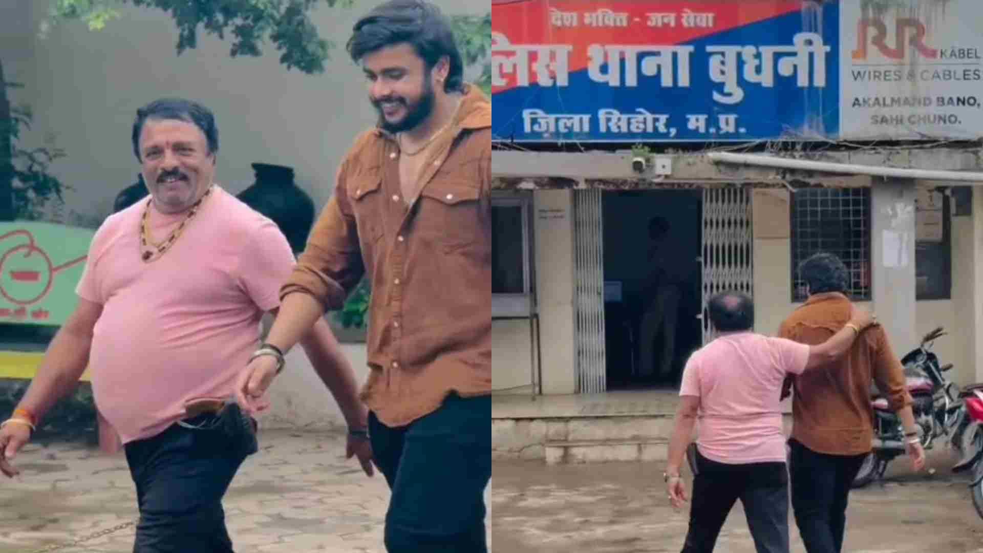 थाने में रिवॉल्वर लेकर घुसा आरोपी।