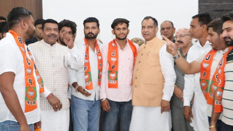 BJP state president got dozens of people to join the party