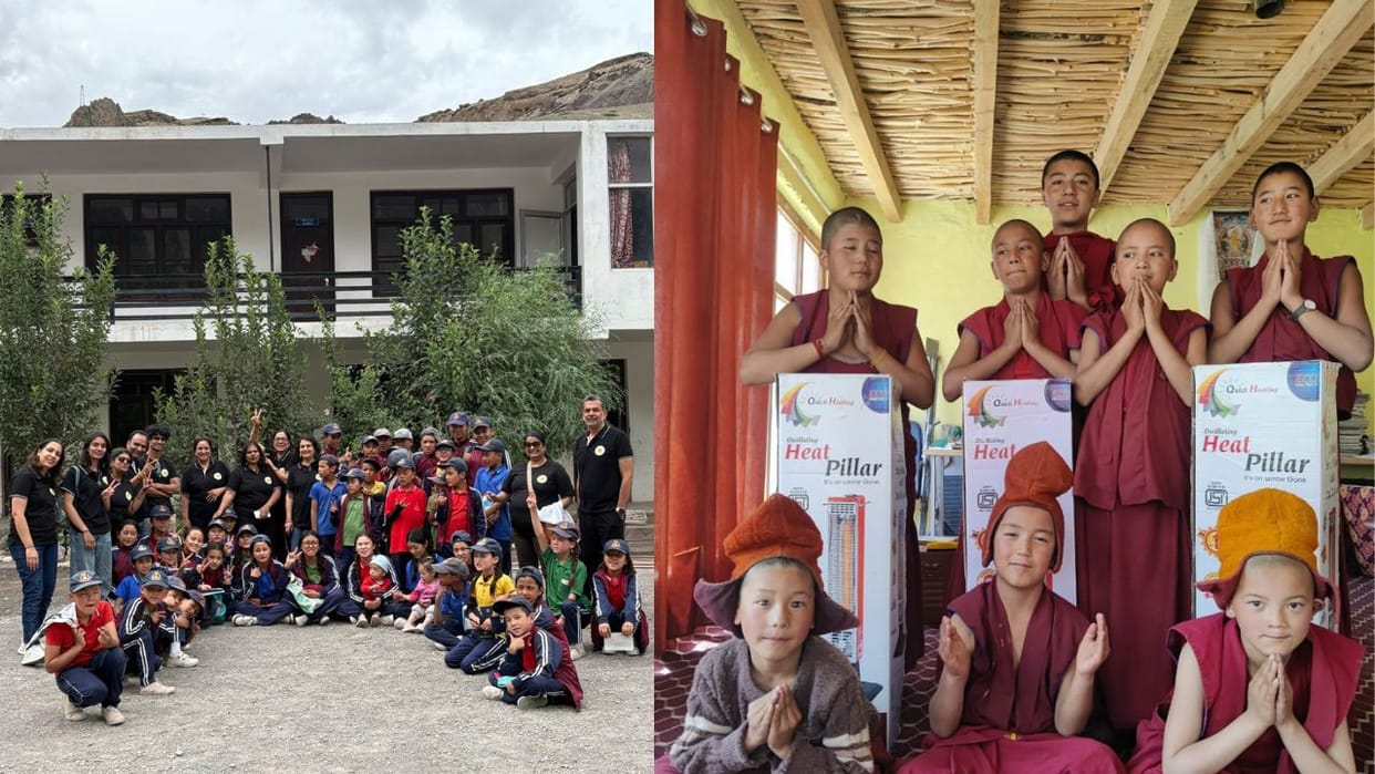 Ladakh News: HVT Foundation gave a ray of hope to 67 schools in Ladakh, children got protection from cold