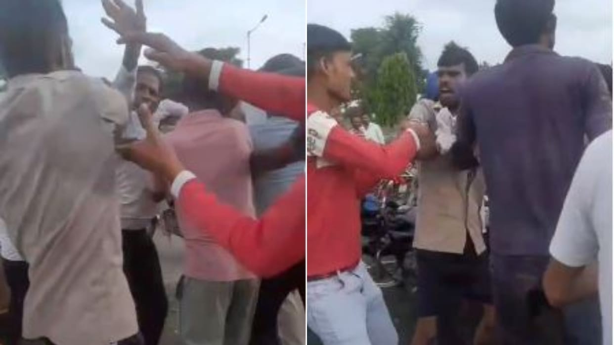 fight between farmers during the distribution of fertilizer at the shop in Lakhimpur kheri