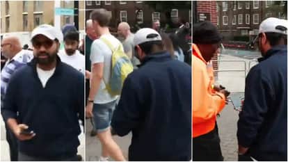 रोहित शर्मा ओवल स्टेडियम के बाहर