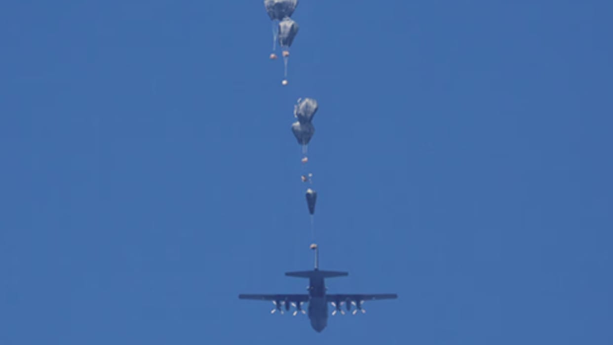 Israel airdrops food aid packages in Gaza with support from nine countries