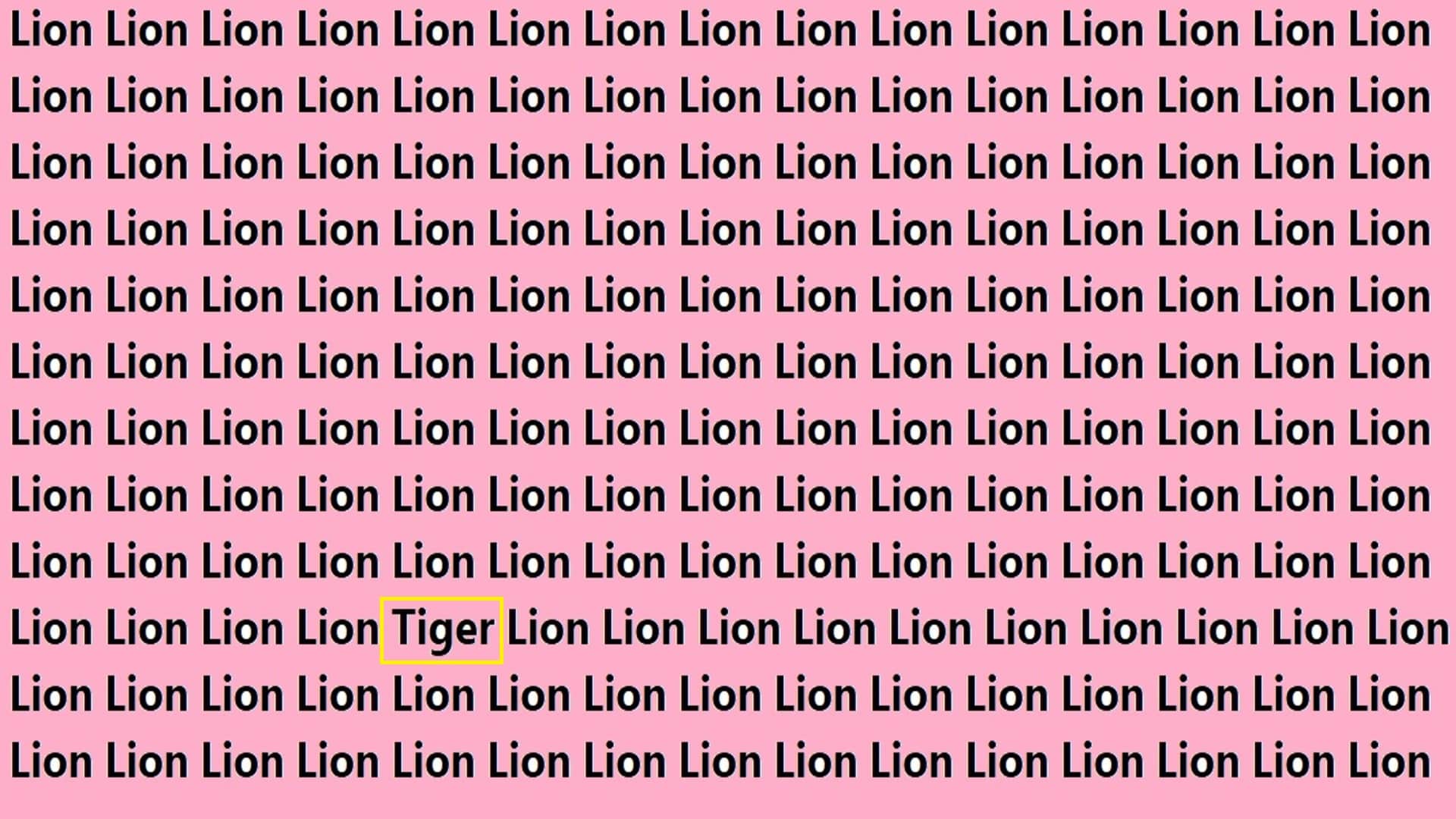 Optical Illusion Iq Test Brain Test Can You Spot Tiger in 15 Seconds