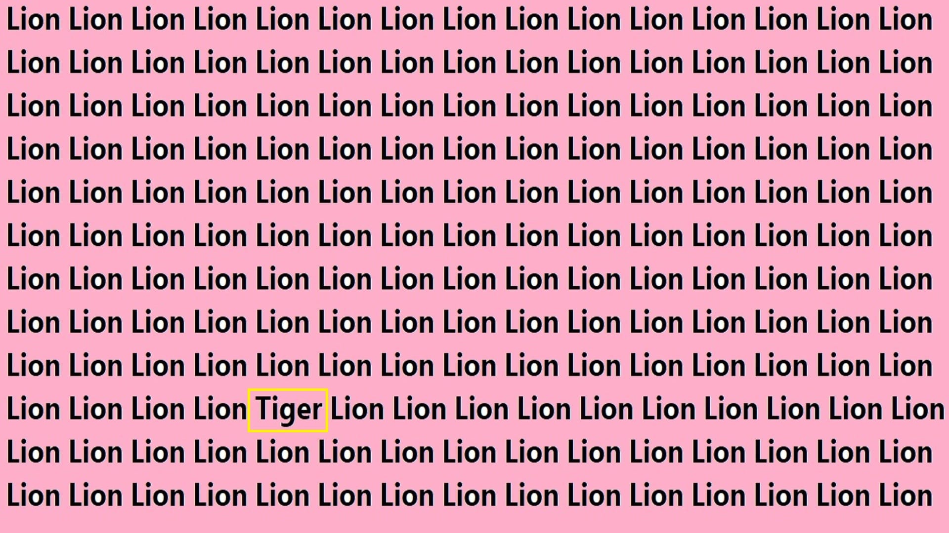Optical Illusion Iq Test Brain Test Can You Spot Tiger in 15 Seconds