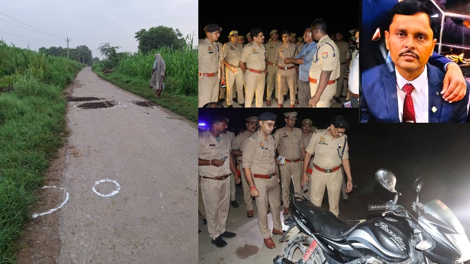 Former Pradhan shot dead in Bulandshahr Sanjay Chaudhary was returning from village on a bike with his brother