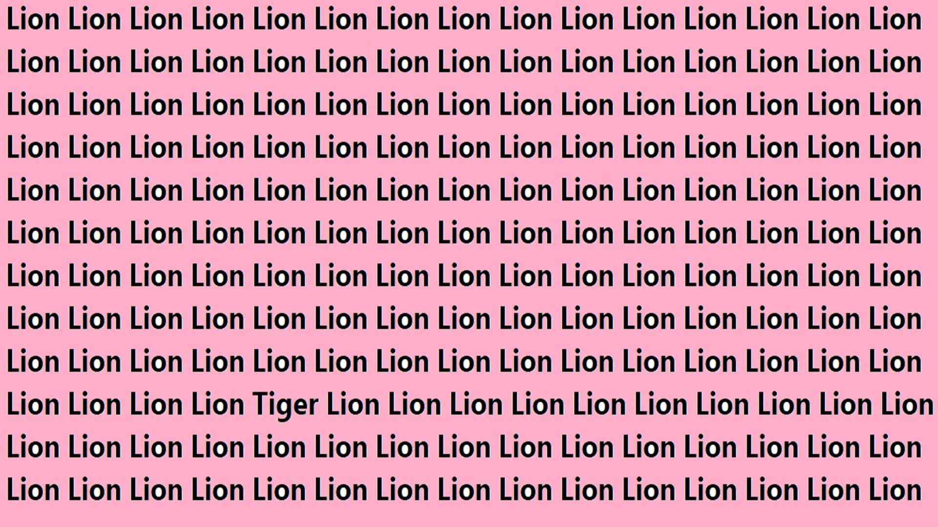 Optical Illusion Iq Test Brain Test Can You Spot Tiger in 15 Seconds