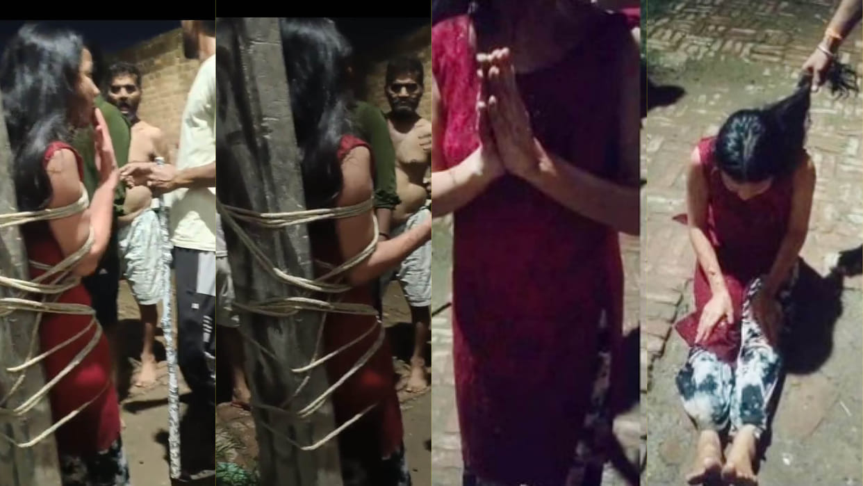 four accused sent to jail who tied the Nepali girl to pole and beat her in Bareilly