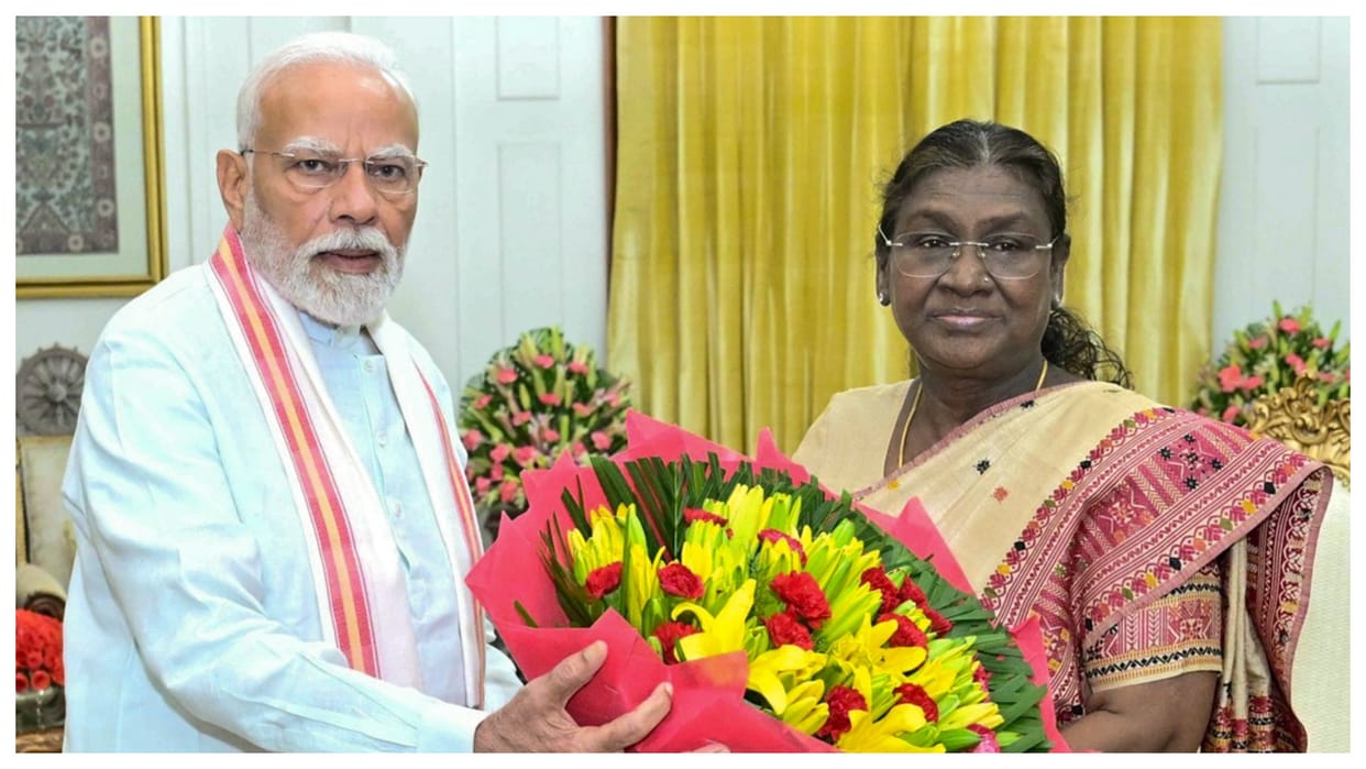 pm modi meets president murmu amid bihar sir vice president election