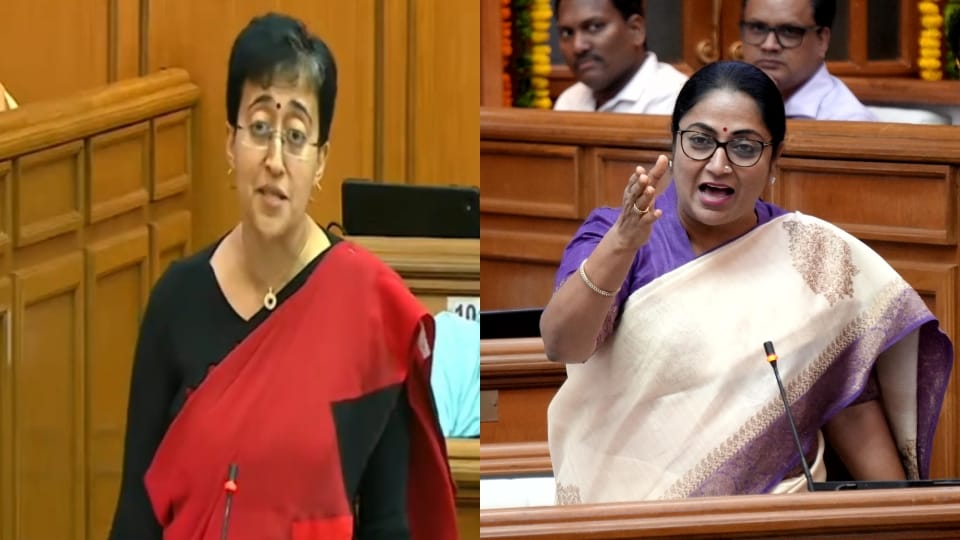 Delhi Assembly altercation between AAP-BJP MLAs over ceasefire Atishi said asking questions is not a crime