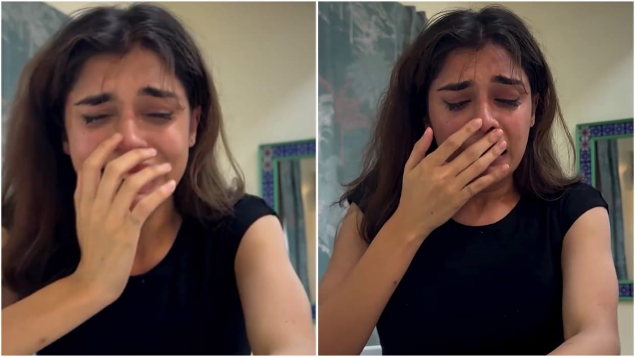 eisha singh viral crying video gets emotional blood fans worried instagram post