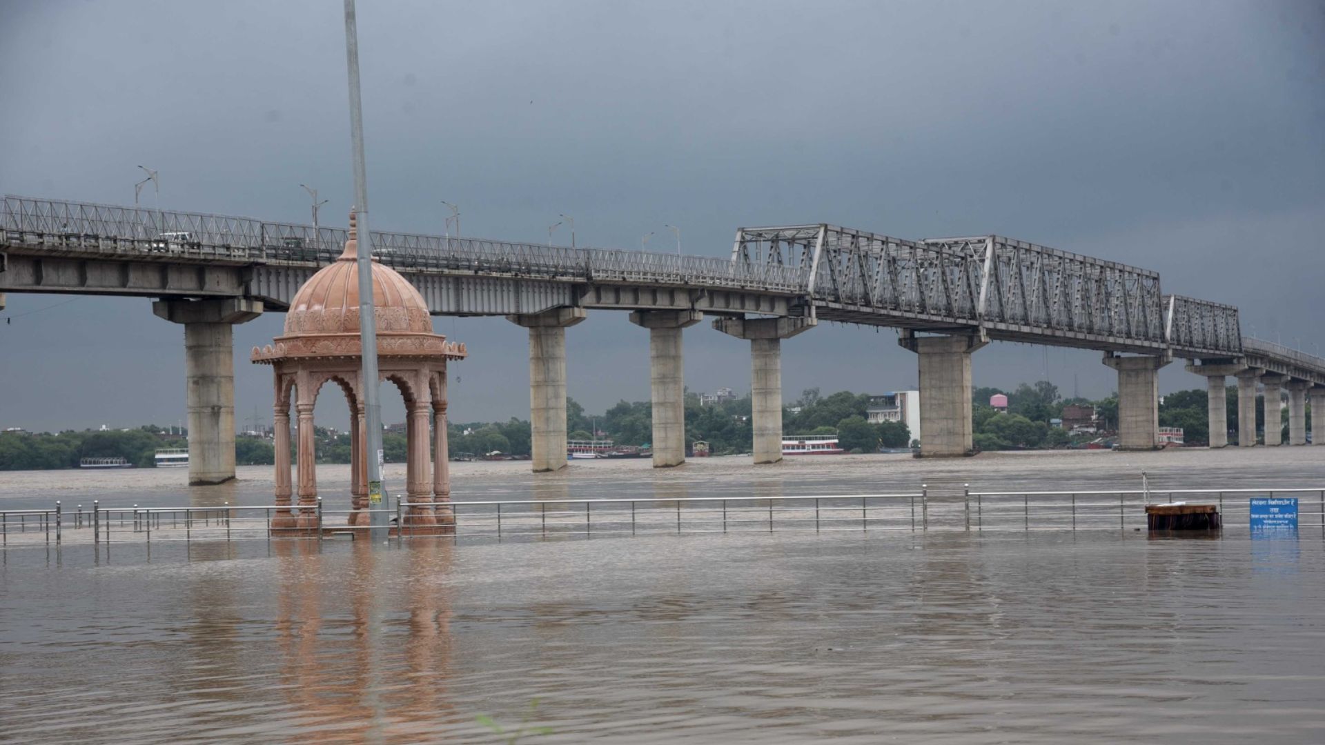 UP Floods Ganga flows 12 steps below Vishwanath temple gate Namo Ghat remained closed for third day as well