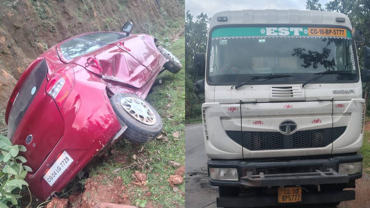 speeding car ran over two people in Korba and killed them