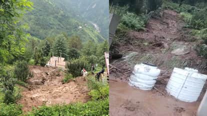 निरमंड के नोनू गांव में फटा बादल।