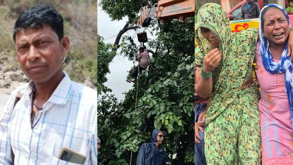 Moradabad: Contracted electricity worker fell down while cutting tree branches, died