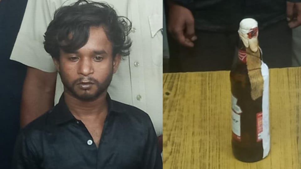 Moradabad news Man arrested for attacking trains with petrol bombs