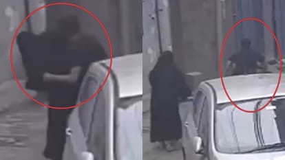 Moradabad: A woman wearing a burqa was passing through the street, a young man did a wrong thing