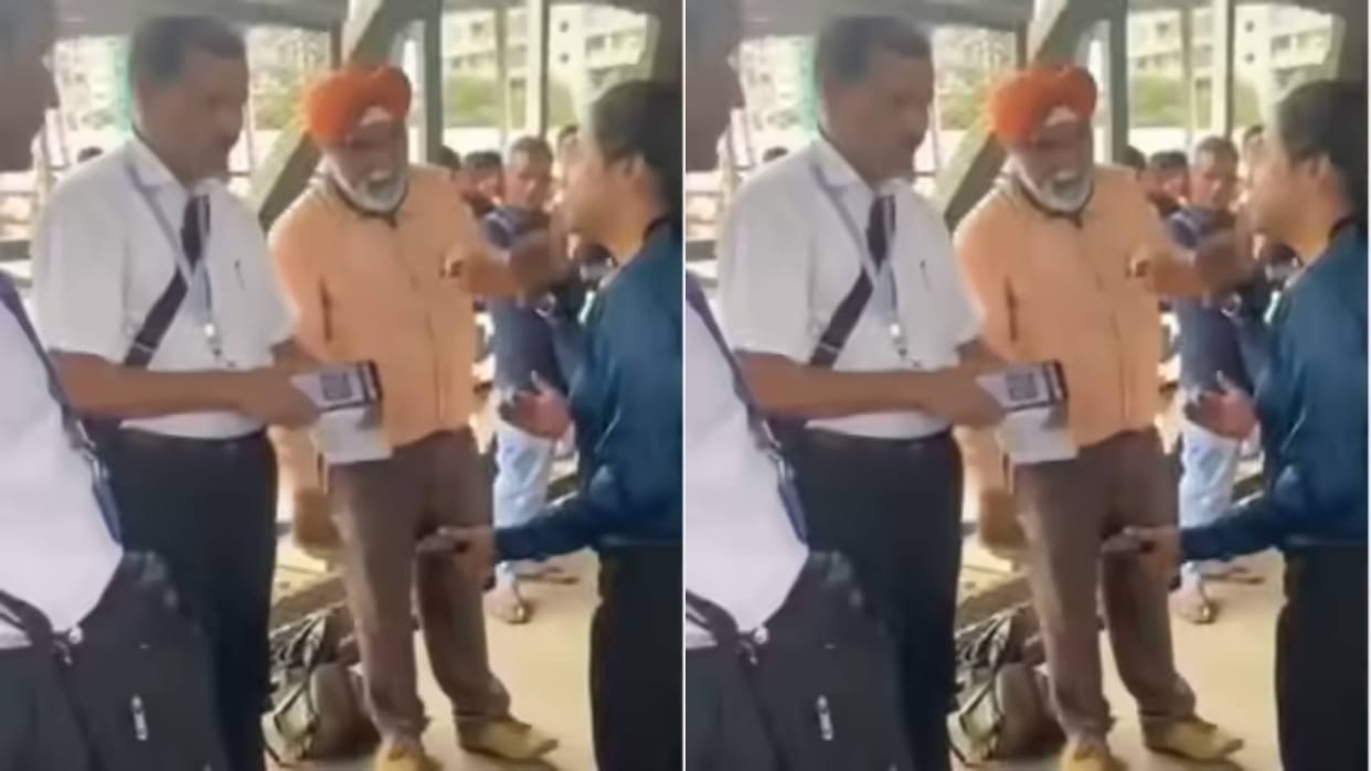 Woman was travelling without ticket as soon as TTE caught her she started creating drama Video Viral