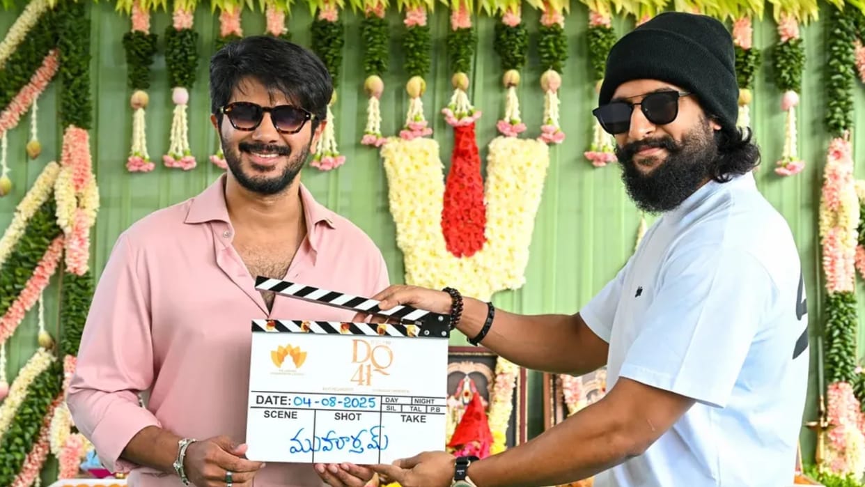 dulquer salmaan new pan india film DQ41 launch attend by south star nani see photos