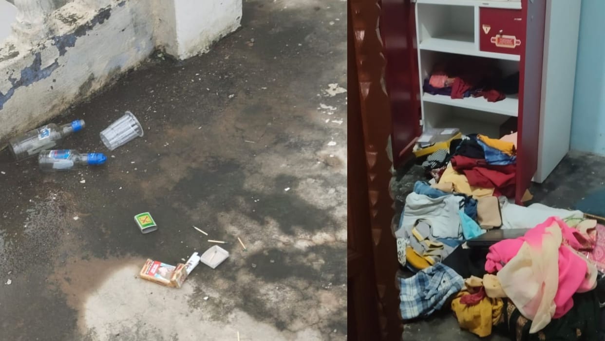 miscreants broke into house drank alcohol and committed theft in Mau