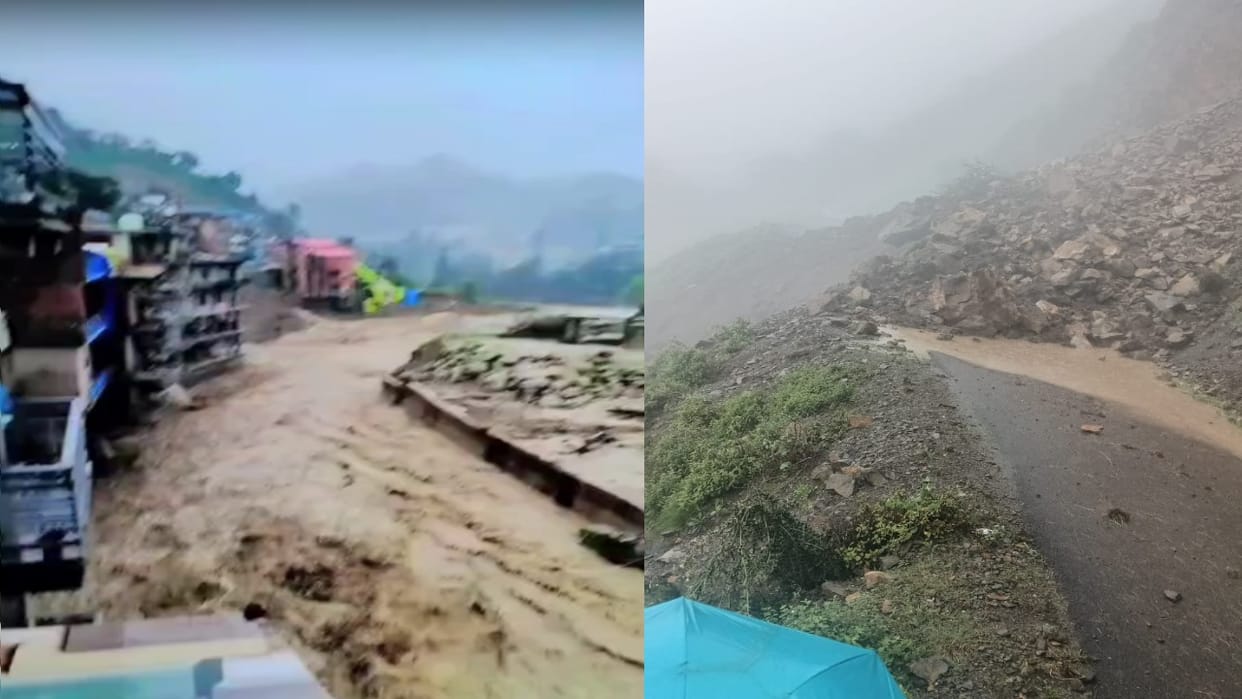 Himachal Weather:  Heavy rains again cause havoc in the state, roads closed, cloudburst gohar mandi