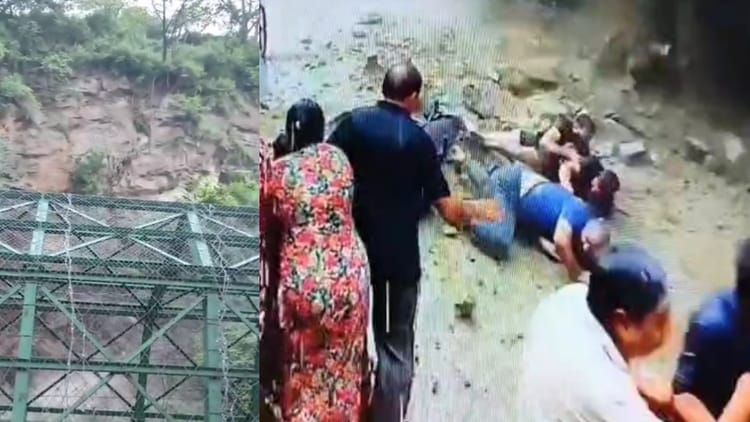 Haridwar: भीमगोड़ा टनल के पास मनसा देवी की पहाड़ी से हुआ भूस्खलन, बाल-बाल बचे बाइक सवार, रेलवे ट्रैक बाधित