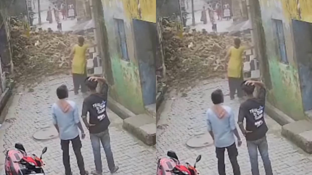 Due to heavy rains the old school building suddenly collapsed you will sweat after watching the video
