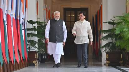 प्रधानमंत्री नरेंद्र मोदी और फिलीपींस के राष्ट्रपति फर्डिनेंड आर मार्कोस जूनियर