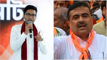 टीएमसी सांसद अभिषेक बनर्जी और शुभेंदु अधिकारी।