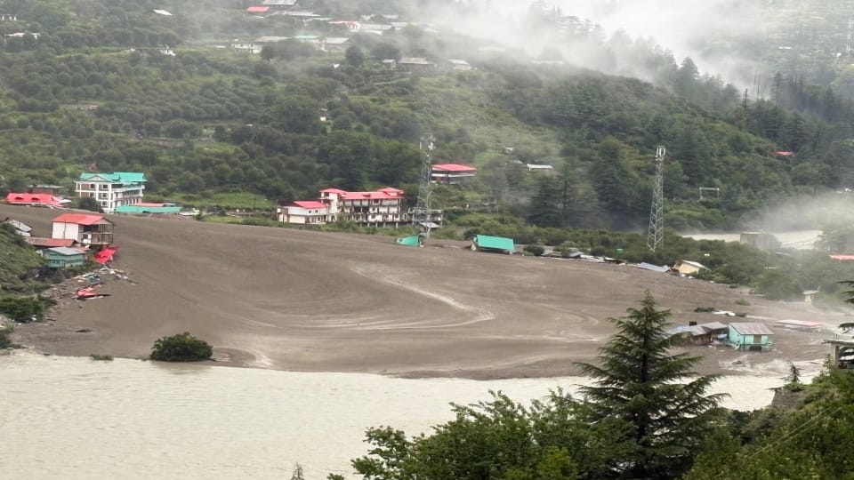 Uttarkashi Cloudburst Kheerganga Flood Market destroyed in 20 seconds hotels and houses Burned Photos