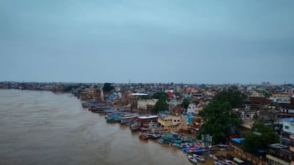 UP Floods Ganga flows 12 steps below Vishwanath temple gate Namo Ghat remained closed for third day as well