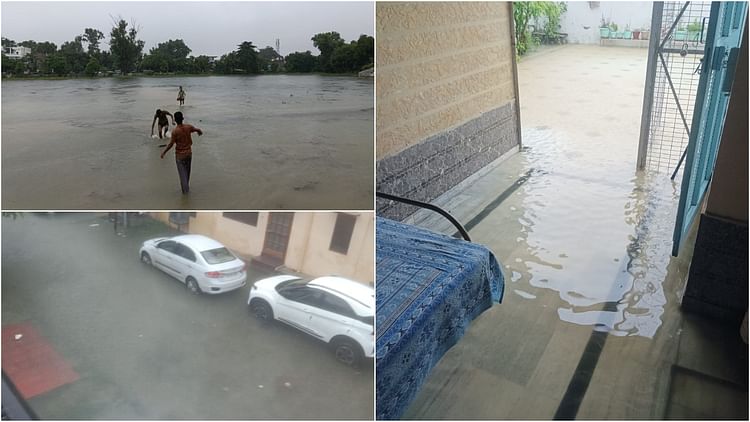 पीलीभीत में भारी बारिश: सड़कें डूबीं... घरों में भरा पानी, स्कूल बंद; नदियों का जलस्तर बढ़ने से बाढ़ का खतरा