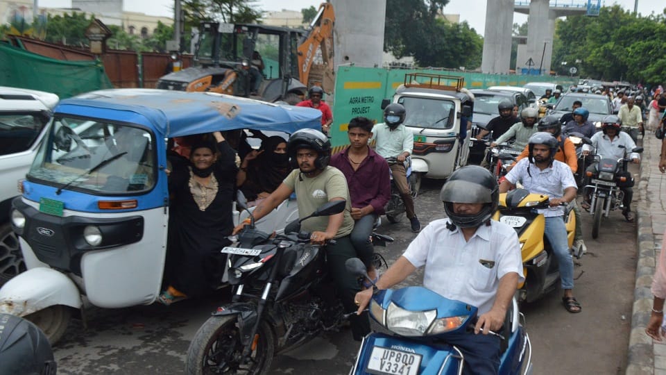 Delhi Highway or MG Road roads are suffering from traffic jams all plans are confined to papers