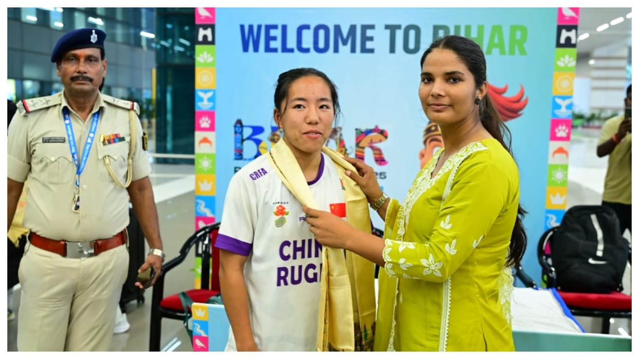 Bihar : China players of Asia Rugby Sevens Under-20 Championship reached nalanda bihar patna bihar