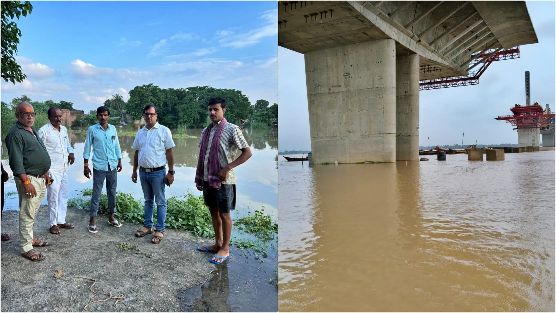 Bihar Flood: 32 schools closed due to Ganga floods in Raghopur Villages lost connectivity road submerged